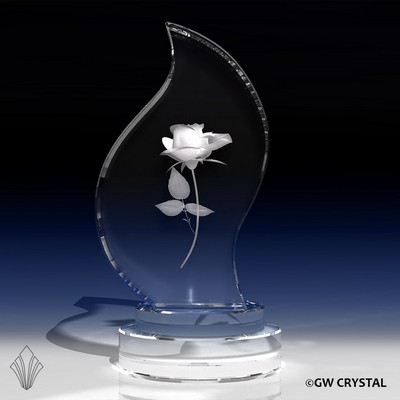 Flame Series Crystal Award (8" x 4" x 3 ½")