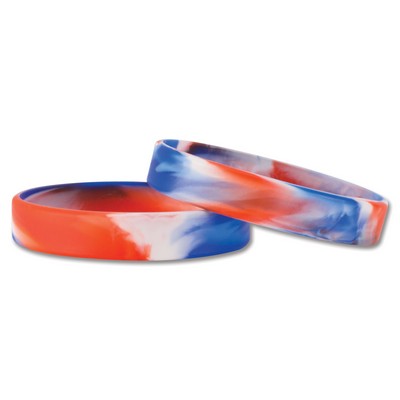 1/2" American Marble Design Silicone Wristbands, Child Size