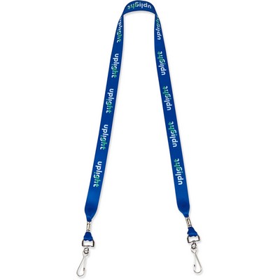 3/4" Heavy Weight Satin Lanyard with Double J-Hooks