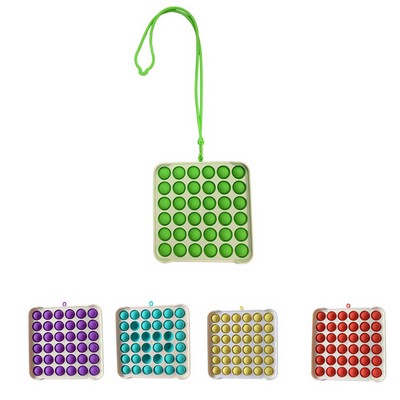 Push Bubble Fidget Sensory Toy With Lanyard