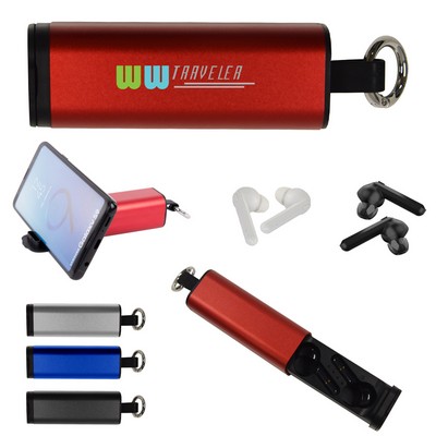 Tech Support True Wireless Earbuds & Phone Stand