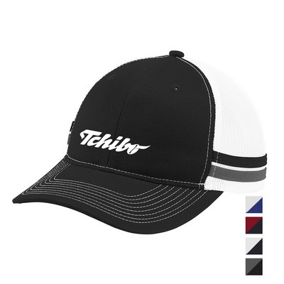 Port Authority® Two-Stripe Snapback Trucker Cap