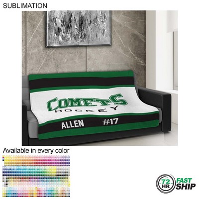 72 Hr Fast Ship - Team Blanket in Plush and cozy Mink Flannel Fleece, Couch Size (50"x60")