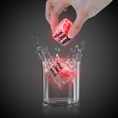 Digi-Printed Red Liquid Activated Light Up Ice Cube(Full Color)