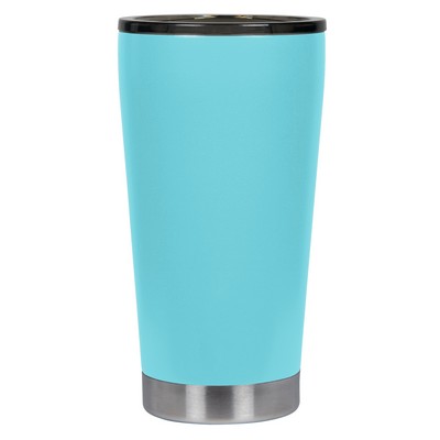 16oz Aquamarine Tumbler with Smoke Cap