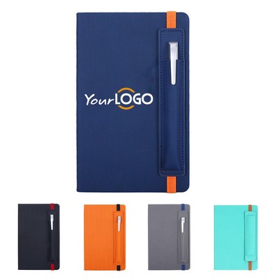 A5 PU Leather Journal with Pen and Pen Holder