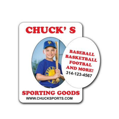 Picture Frame Magnet-3.5" X 4.5" With Oval Cut Out-20Mil-Full Color