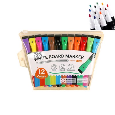 Magnetic Dry Wipe Pens (Pack of 12)