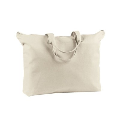 BAGedge 12 Oz Canvas Zippered Book Tote
