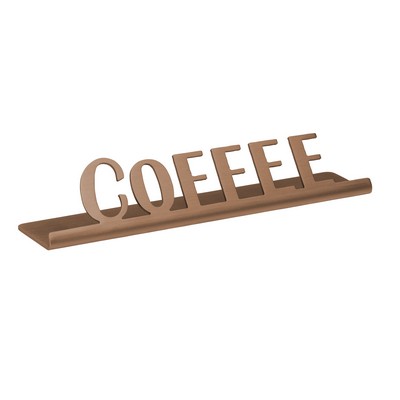Laser Cut Rose Gold Table Sign (Coffee)