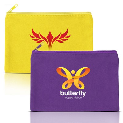 Cotton Canvas Multi Purpose Zipper Pouch