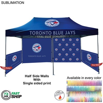 72 Hr Fast Ship - Half Side Wall for 10'x20' Tent Kit, Sublimated, Single Sided Print