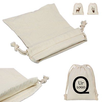 11.02 X 15.74" 10Oz Canvas Drawstring Bag