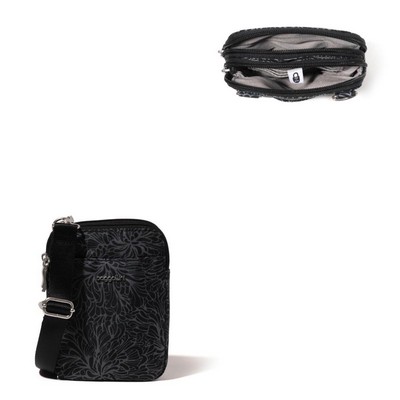 Baggallini Modern Take Two Rfid Crossbody Bag - Midnight Blossom Black