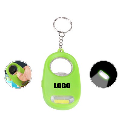 Multifunctional Bottle Opener with Keychain and Flashlight