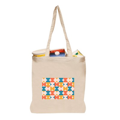 Cotton Tote Bag - Natural 5 oz Fiber -13.75" W x 16" H