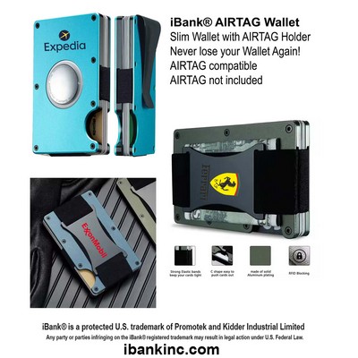 iBank ® AirTag-Compatible Slim Metal Wallet