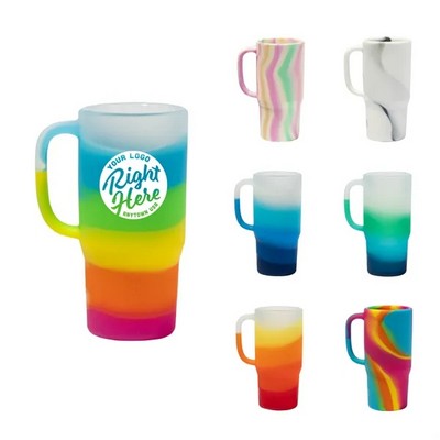 32oz Silicone Glass Tumbler with Handled