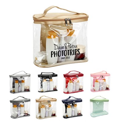 Transparent Travel Cosmetic Bag with Zip