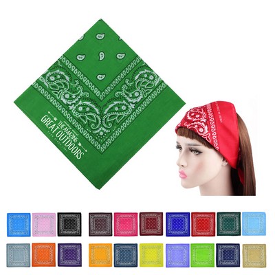 Square Paisley Polyester Bandana