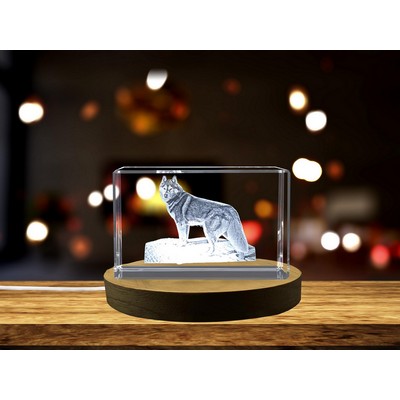 Husky Dog Crystal Trophy Award