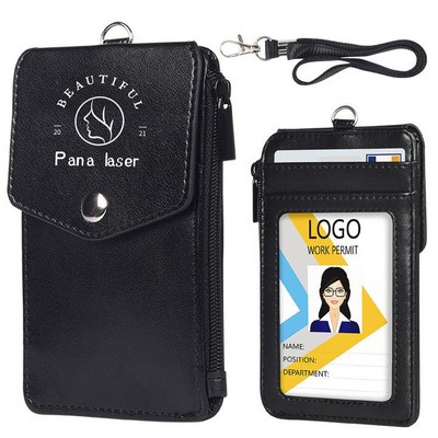 PU Leather ID Name Badge