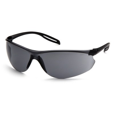 Neshoba Safety Glasses, Black Frame with Gray H2X Anti-Fog Lens