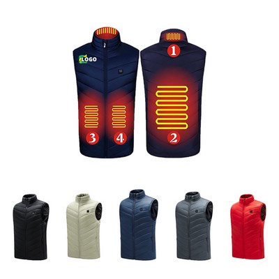 4 Part Heated USB Charging Heating Vest