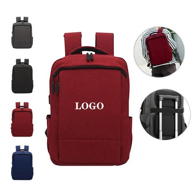 Laptop backpack with USB charging