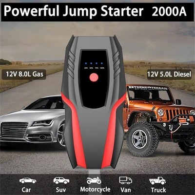 Powerful Car Battery Jump Starter 12V 37000mWh