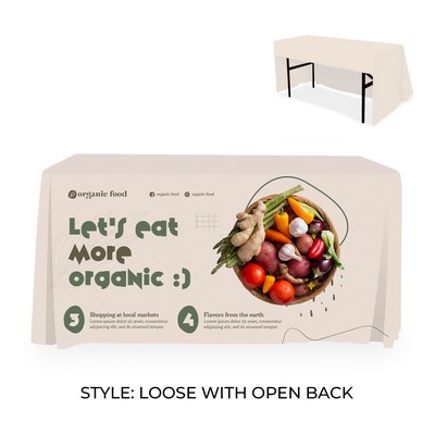 4' RPET Table Cover LOOSE w OPEN BACK