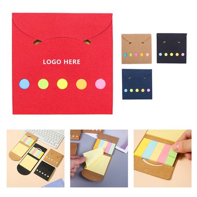 Premium Sticky Note Set with Kraft Cover