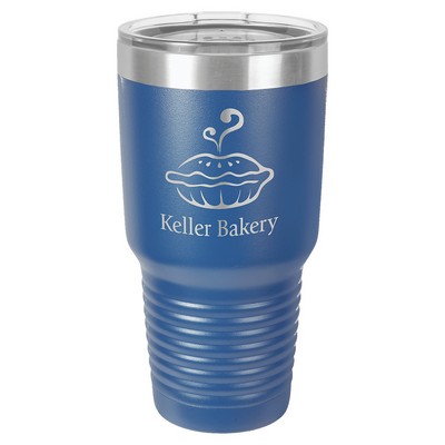 Polar Camel 30 oz. Royal Blue Vacuum Insulated Ringneck Tumbler with Clear Lid