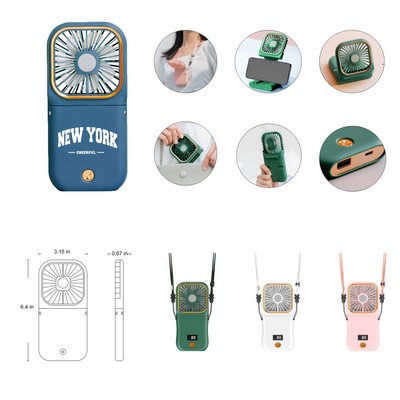 3" 1 Fans, Phone Holder/Power Bank w/ Battery