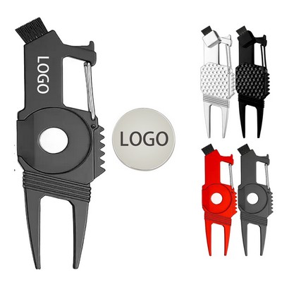 7" 1 Golf Divot Repair Tool with Ball Marker MOQ 50