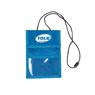 Nylon Neck Wallet Badge Holder