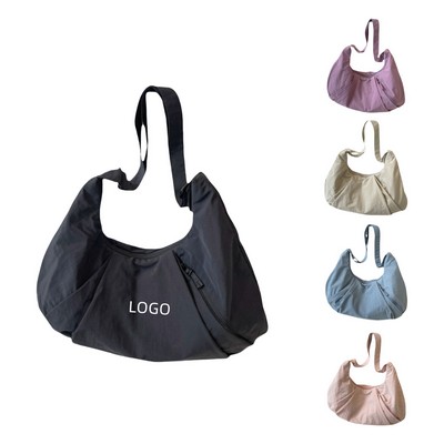 Nylon Crescent Shoulder Crossbody Bag