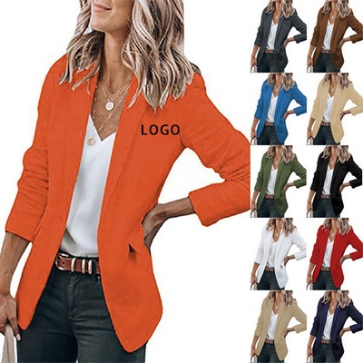 Professional Women Jacket Lightweight Business Casual Open Front Blazer