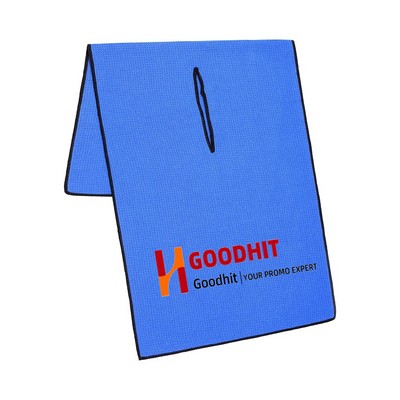 17" x 40" with 8" Center Slit Tour Microfiber Golf Towel with Hole