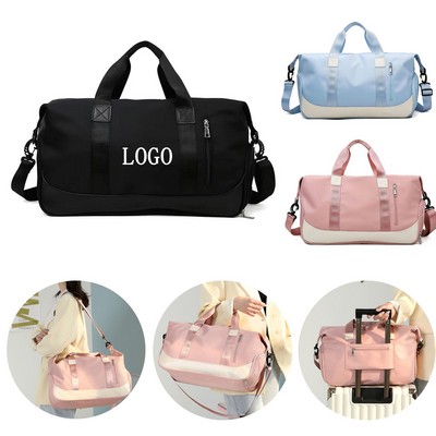 Spacious Rectangular Oxford Fabric Gym Duffel Bag