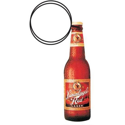 Beer Bottle Executive Key Chain w/Mirrored Back (3 Square Inch)