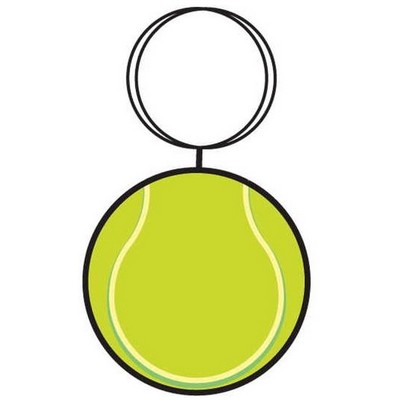 Tennis Ball Key Chain w/Clear Mirrored Back (4 Square Inch)