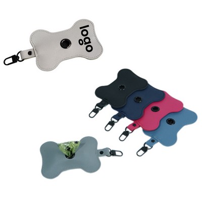 Custom PU Leather Dog Poop Bag Dispenser
