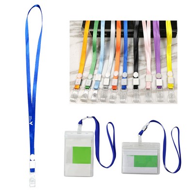 33.5"x0.4" Dye-Sublimated Polyester Lanyard w/ PVC Clip