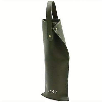 Red Wine Bag Simple Handheld PU Leather Wine Carrier Wine Holders