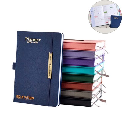 2026 Weekly Planner A5 Leather Notebook