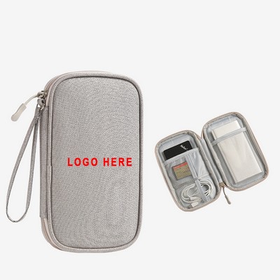 Portable Travel Electronics Organizer Pouch