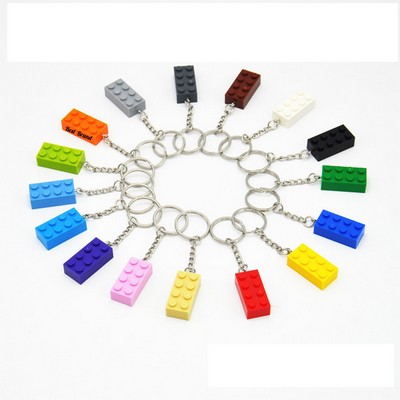 Small Particle Building Block High Brick Keychain