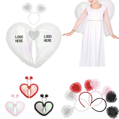 Heart-Shaped Costume Wings For Party & Performance