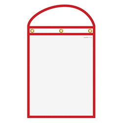 Red Neon-Stitched Work Ticket Holder